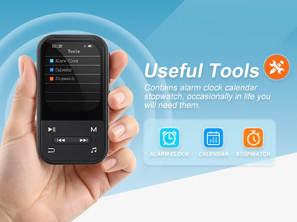 64 GB Clip-on-Bluetooth-5.3-MP3-Player, tragbarer Hi-Fi-Sport-Digital-Musikplayer mit FM-Radio und Aufnahmefunktion, für Laufen und Kinder – Detail 6