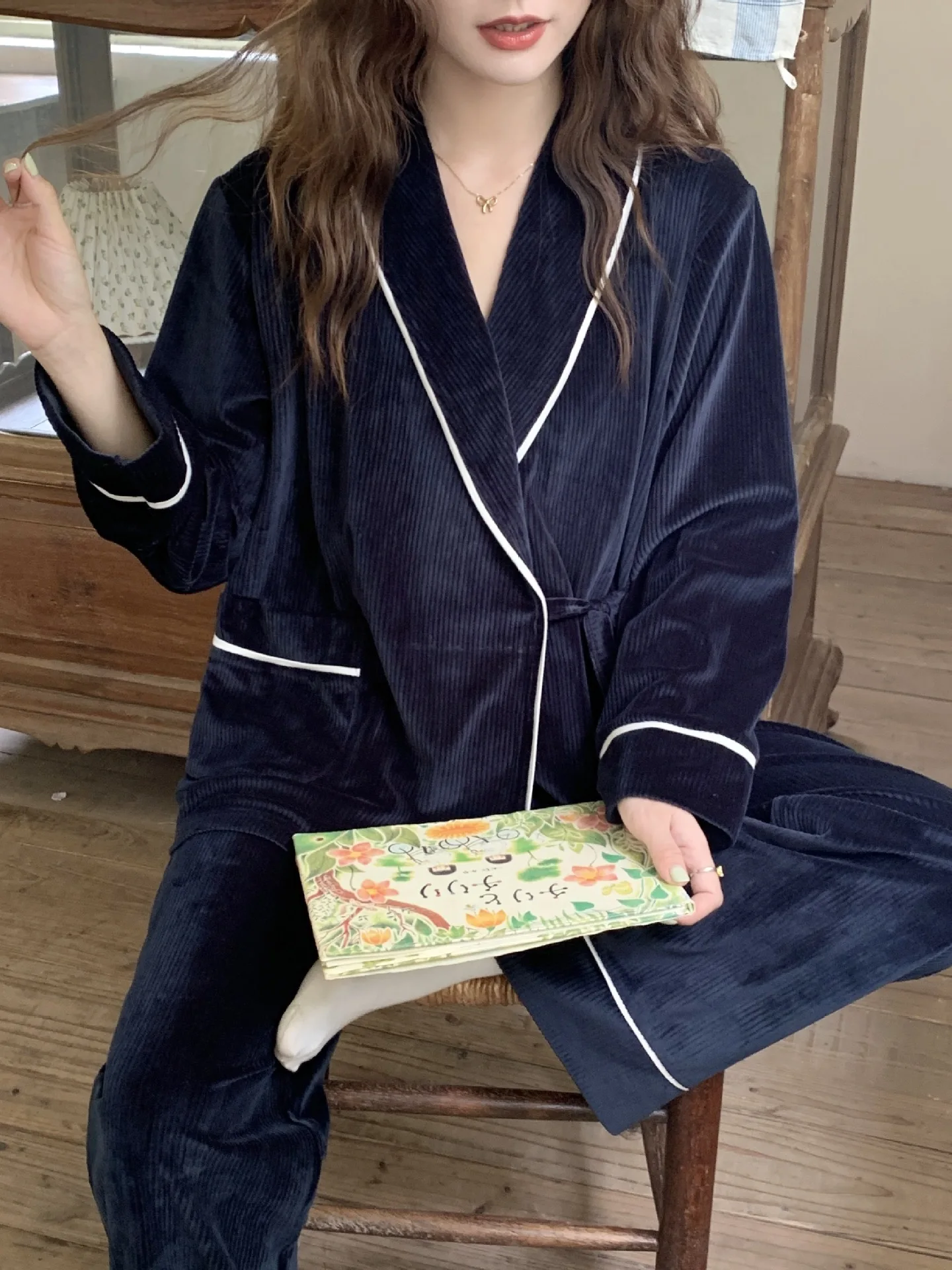 ensemble-de-vetements-d'allaitement-materni-vetements-d'hiver-a-manches-longues-et-col-en-v-en-polyester-pour-femmes-enceintes-et-post-partum