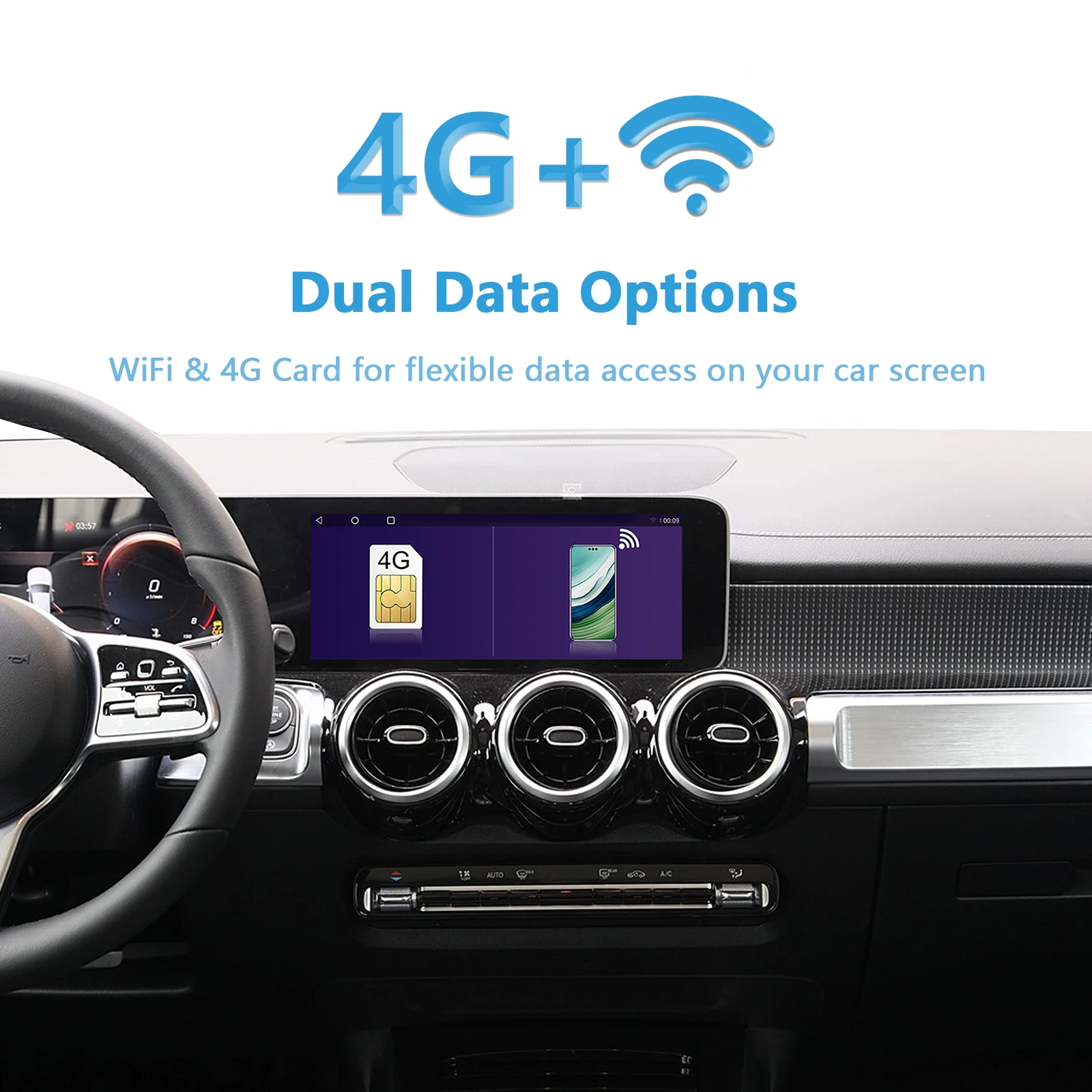 واجهة أندرويد لمرسيدس NTG6.0 MBUX، Google Play&CarPlay، W177 W247 H247 X247 X253 V167 X167 C257 W213 EQA EQB EQC Sprinter #3