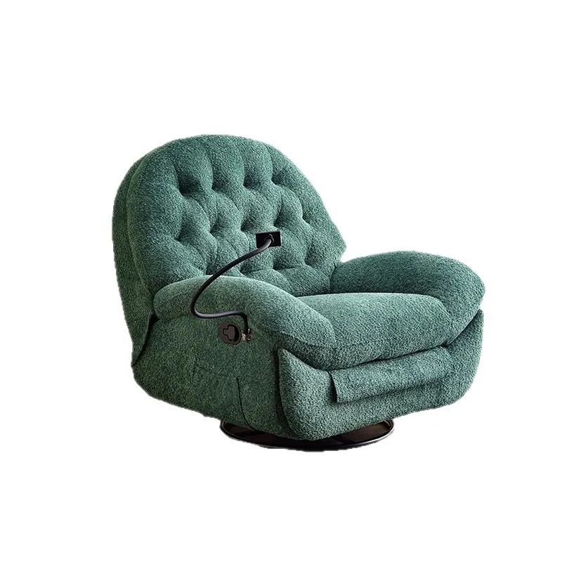 Single Lazy Recliner Sofa, Rotatable Multi-functional Convertible Seat, Sleepable & Reclining Furniture for Living Room & Bedroo