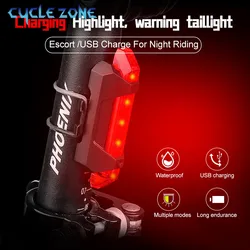 USB Rechargeable Bike Light Taillight Easy to Install 3 Modes Bicycle Light Accessories for the Bicycle