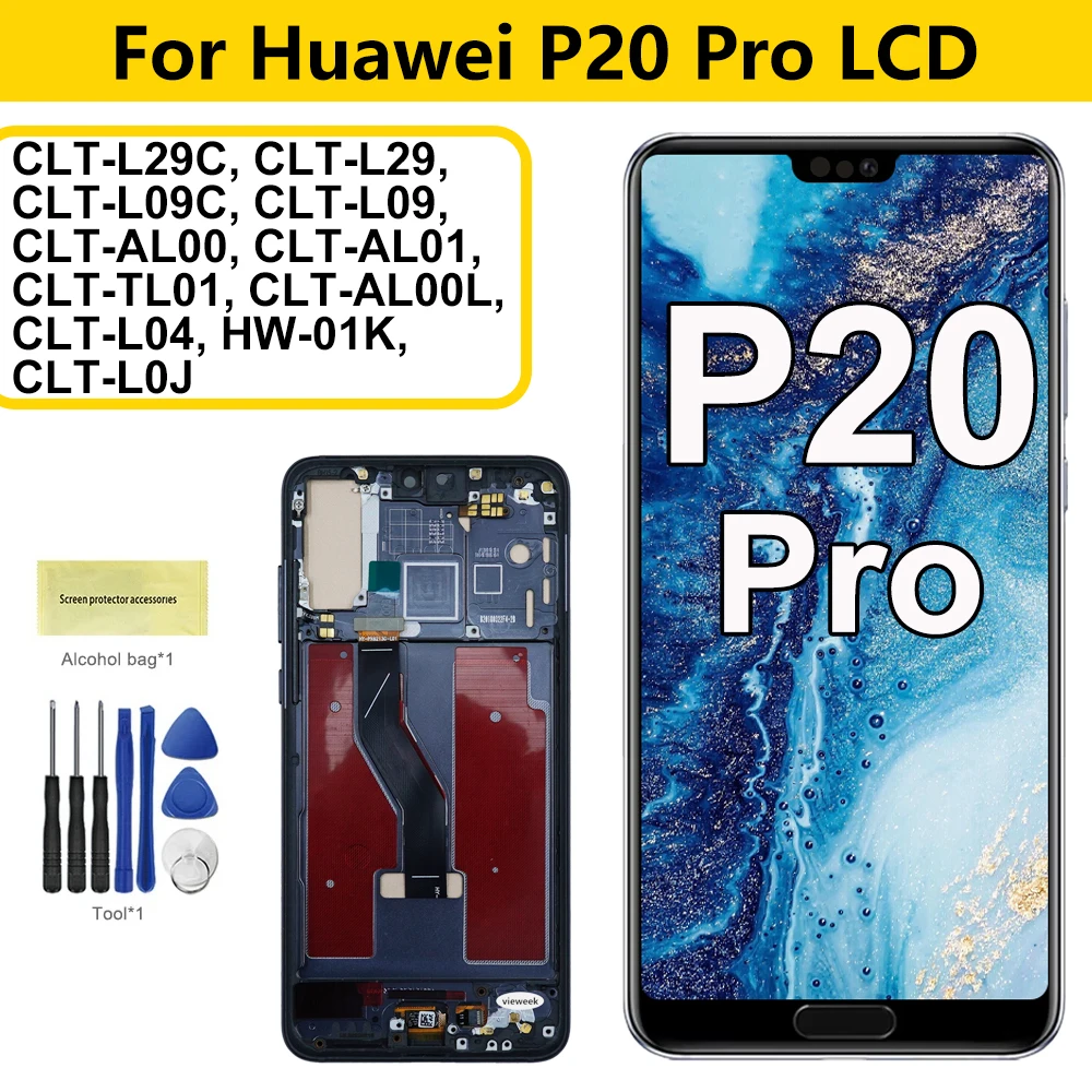 Screen for Huawei P20 Pro LCD CLT-L29 CLT-L09 CLT-AL00 Display Touch Screen Digitizer Assembly for Huawei P20Pro Replacement