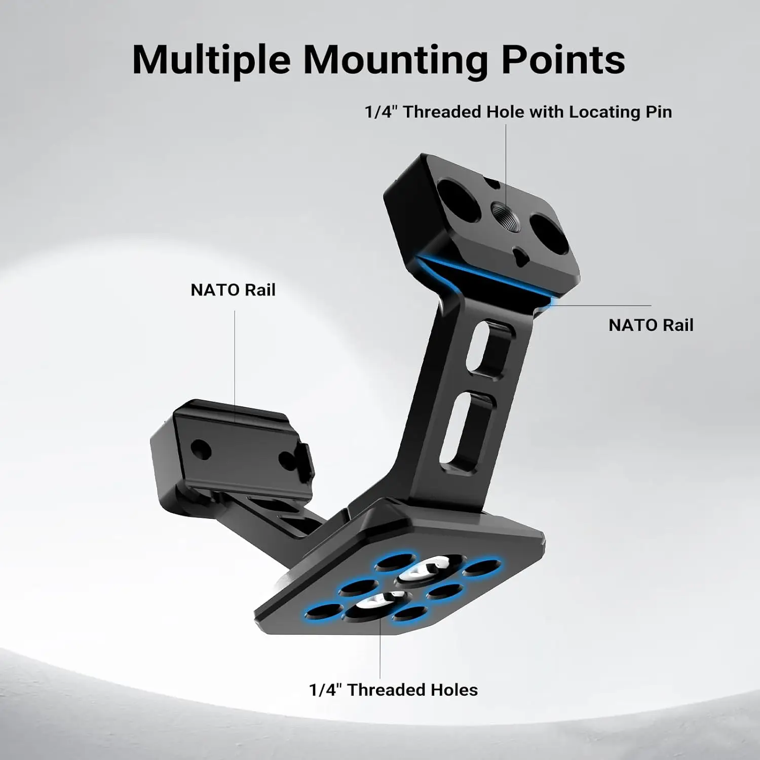 NEEWER Gimbal-Halterung für RS5/RS4/RS4 Pro/RS3/RS Pro, Arca-Typ Schnellwechsel-Schulterrig NATO-Schiene Kamerastabilisator-Adapter – Detail 4