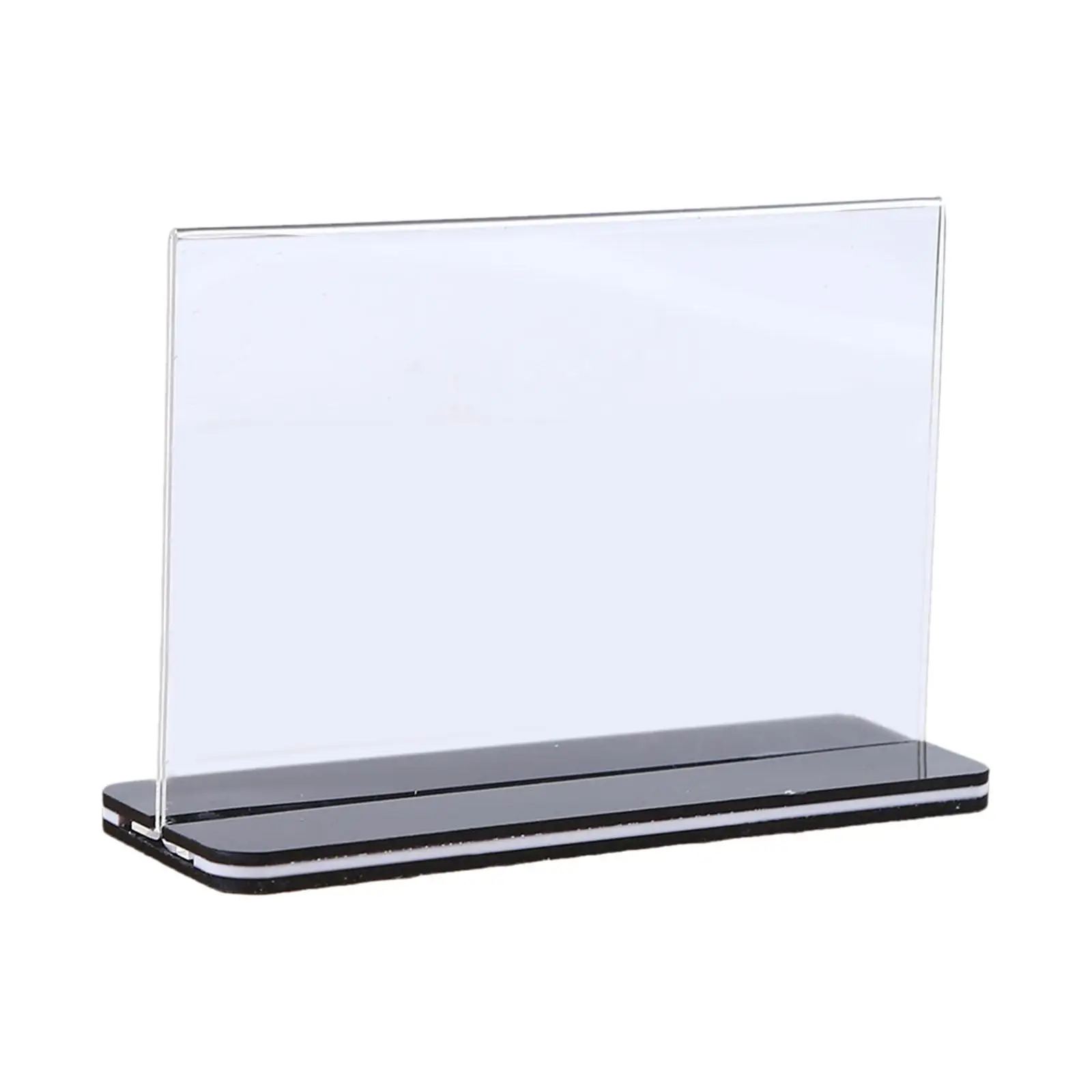 

Acrylic Sign Holder Horizontal A4 Table Sign Stand Flyer Holder Picture Photo Display Stand for Home Cafe Party Hotels Office