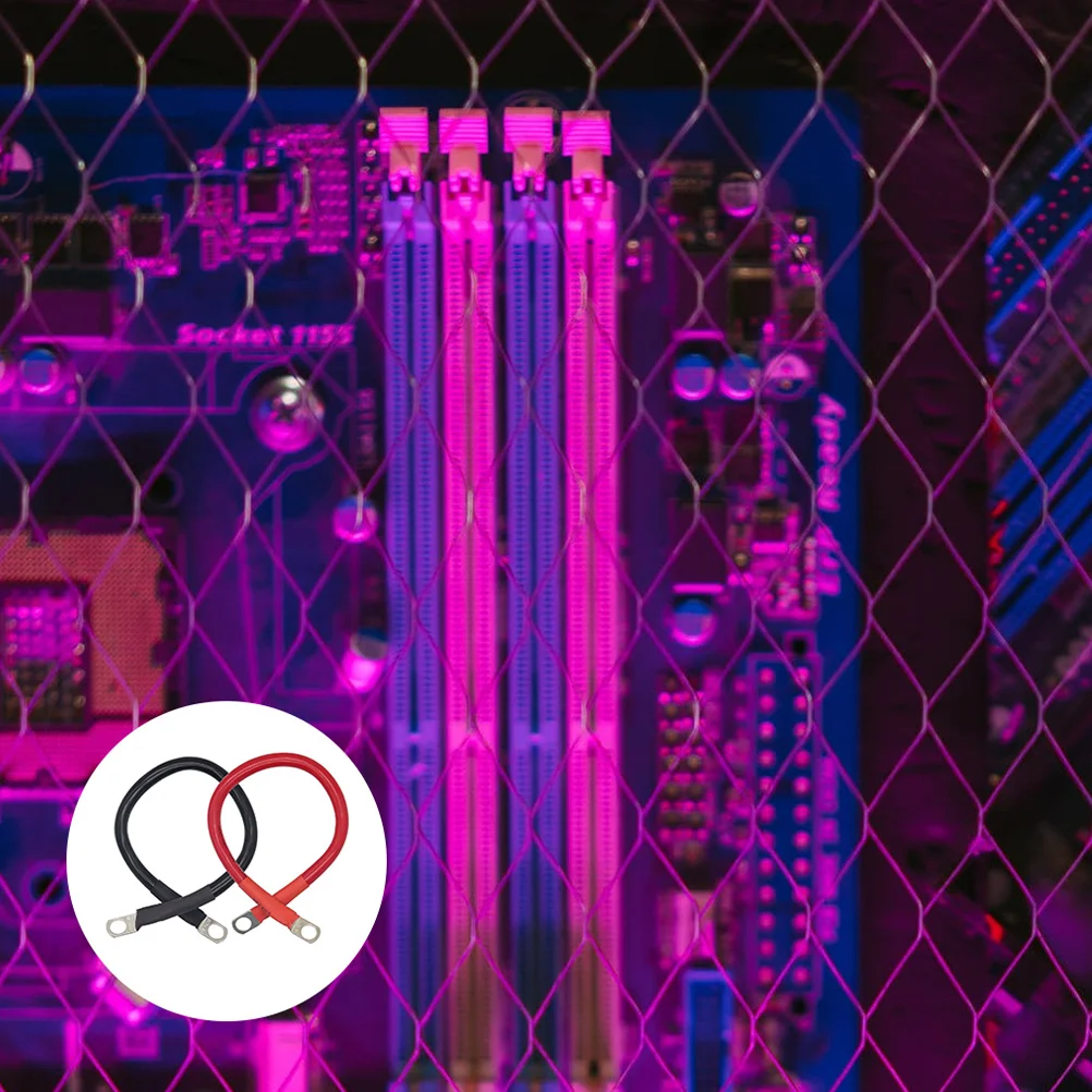 

2pcs Cable For Trucks Durable Power Inverter Cables Copper Vehicle Cable High Temperature Resistance Long Life