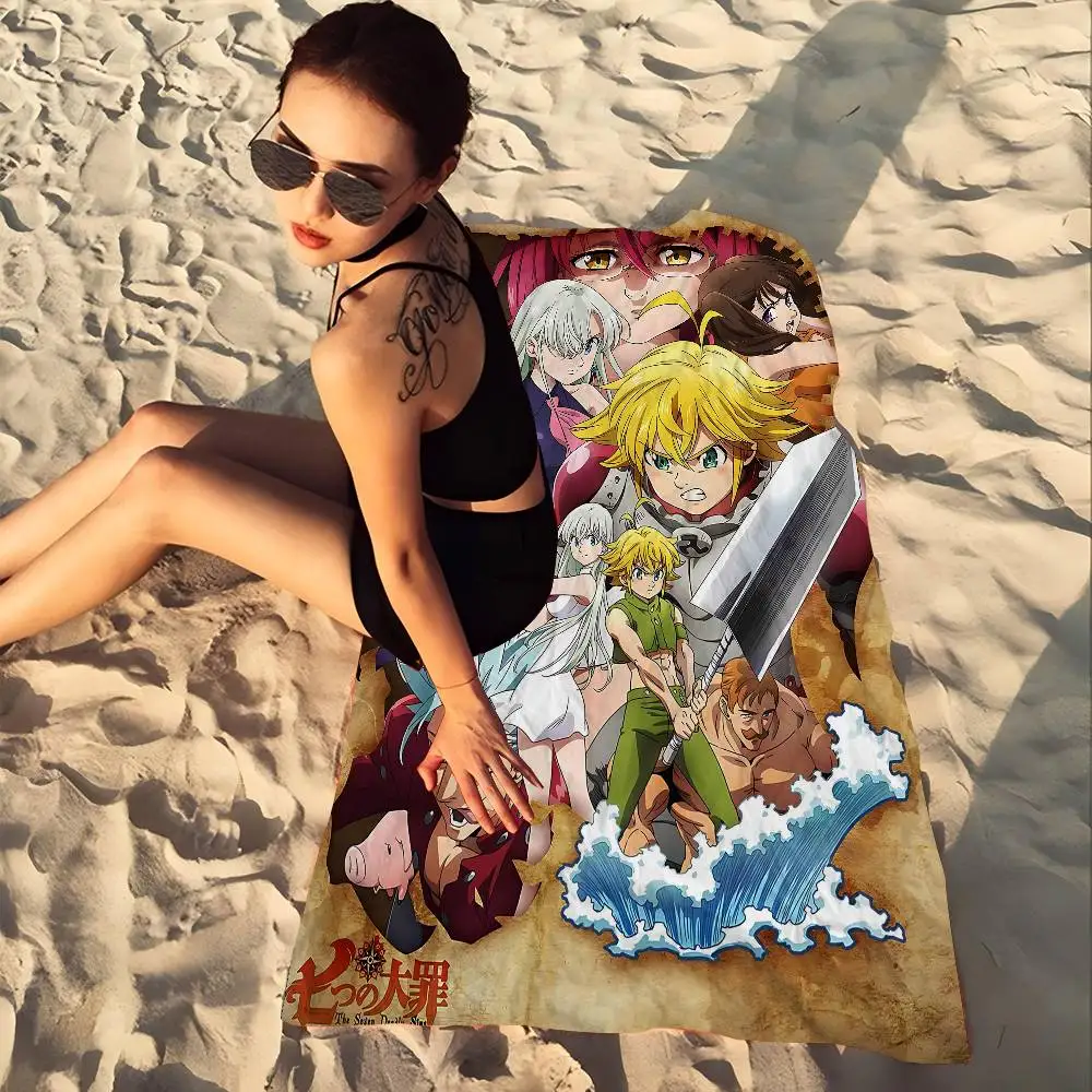 Japan Anime Figure The Seven Deadly Sins Big Microfiber Beach Towels Quick Dry Towel Sand Beach Towels Pool Towel For Travel