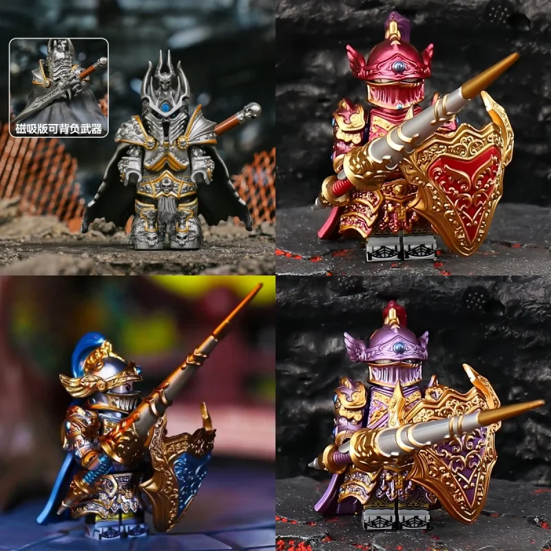 Lich King القرون الوسطى طاولة مستديرة فرسان بنة أنيمي السير كاي/Gaheris الطوب عمل الشكل جمع لعبة مجسمة الهدايا