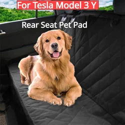 Almohadilla de asiento trasero para mascotas, cojín de viaje impermeable, alfombrilla protectora completamente cubierta, accesorios interiores de coche para Tesla Model 3 Y