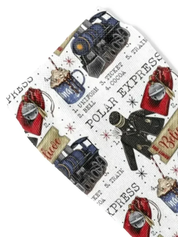 Polar Express Believe Socks luxury winter gifts happy Designer Man Socks Women's