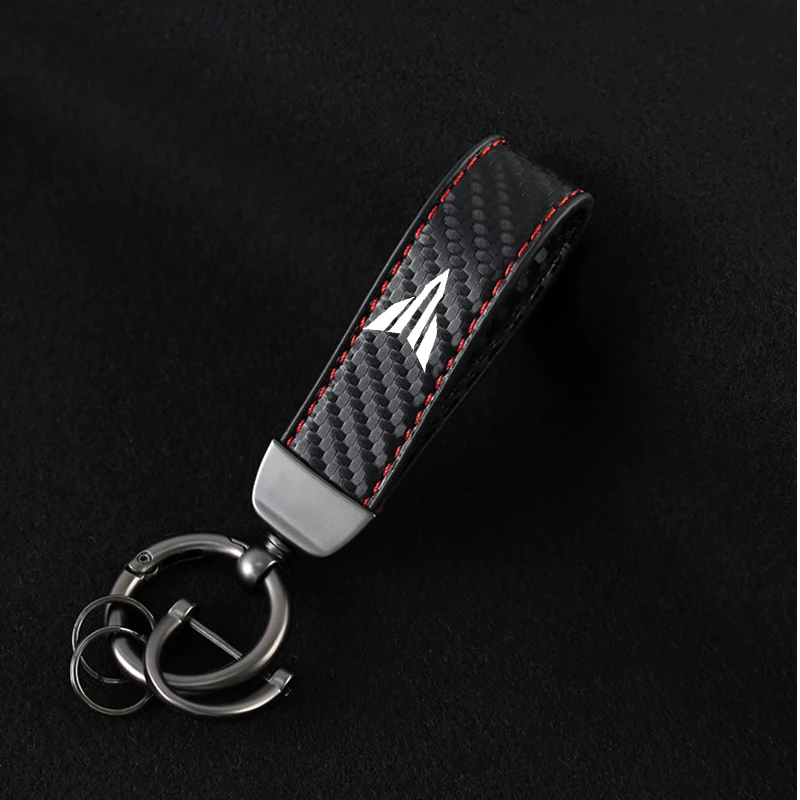 Carbon fiber Leather Motorcycles keychain horseshoe buckle jewelry keyring For MT 07 MT09 MT07 MT03 MT10 MT25 MT01 MT12