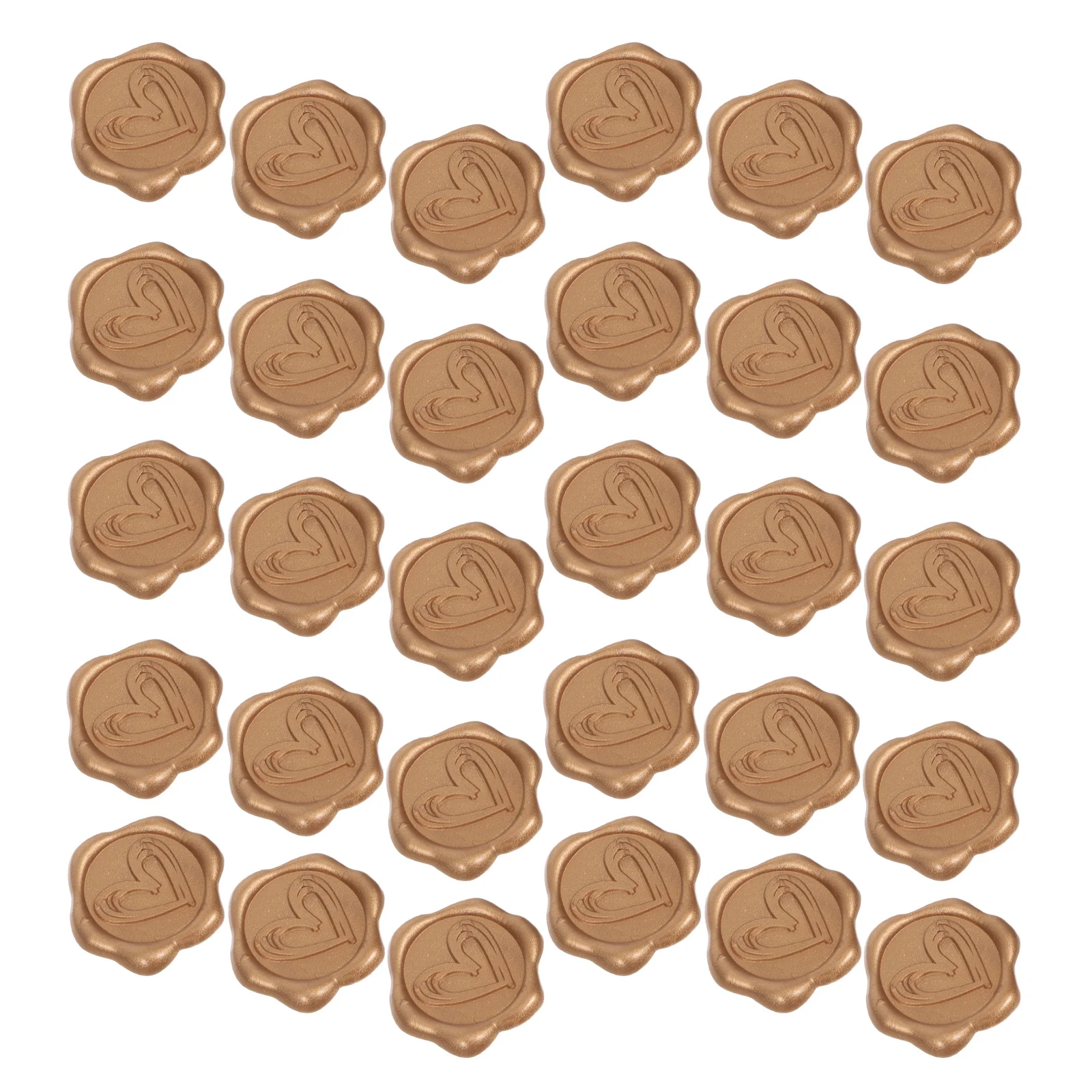 

50Pcs Heart Wax Seal Stickers Self-Adhesive Waterproof Envelope Seals Wedding Invitations Valentines Day Greeting Cards Craft