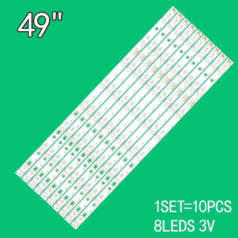 

10PCS 512mm LED backlight strip for Haier 49-inch 48C6 LS48H310G LE48G520N LED48D08-ZC21AG-01 LE48D8-03 (D) A 303480008220 LE48B