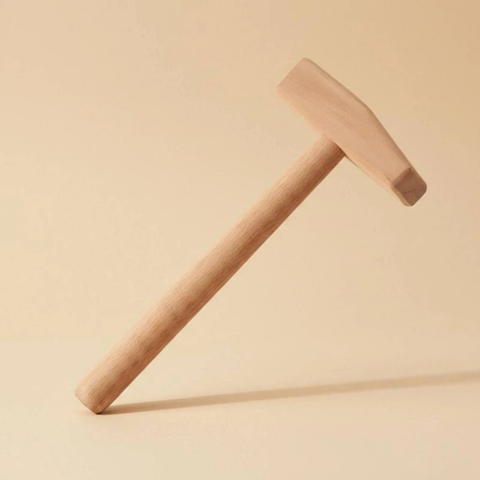 Wooden Shaping Hammer Cylindrical Handle Metalworking Hammer Workshop Tool Solid Wood for Jewelers