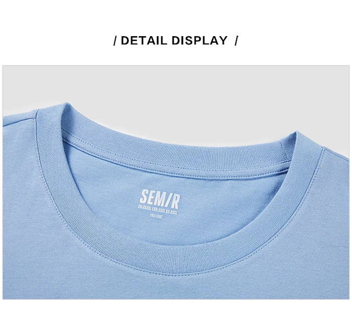 Semir Unisex T-Shirt Kurzarm Herren T-Shirt Baumwolle 2024 Sommer Neue Herrenkleidung ist dünn und vielseitig T-Shirt einfarbig – Detail 14
