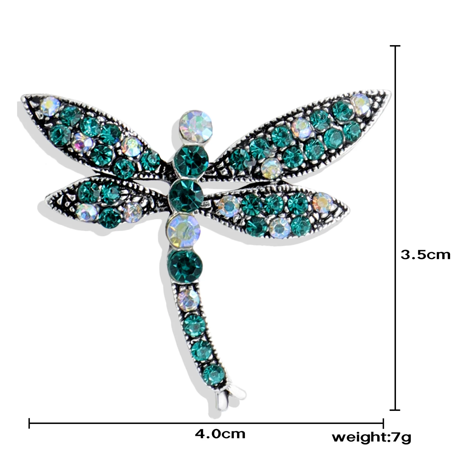 SKEDS Exquisite Classic Crystal Dragonfly Brooches Pins For Women Rhinestone Insect Series Meatl Suit Office Badges Safety Pins
