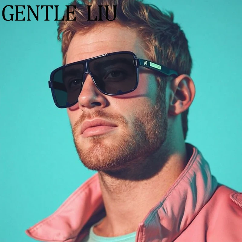 

Steampunk Oversized Square Polarized Sunglasses Men 2026 Luxury Brand Punk Big Frame Sunglass For Male Shield Outdoor Shades