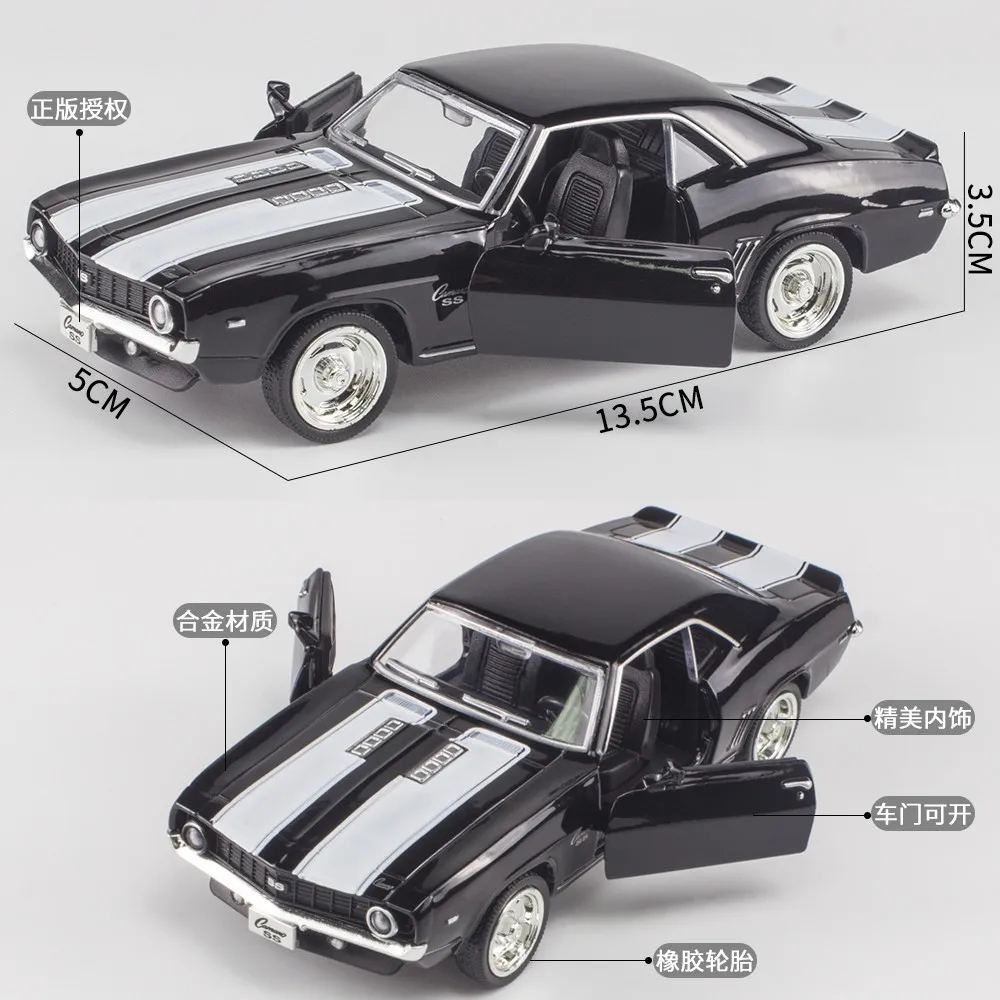 

1:36 1969 Chevrolet Camaro SS высокая имитация литья под давлением автомобиля модель из металлического сплава украшения автомобиля коллекция подарков