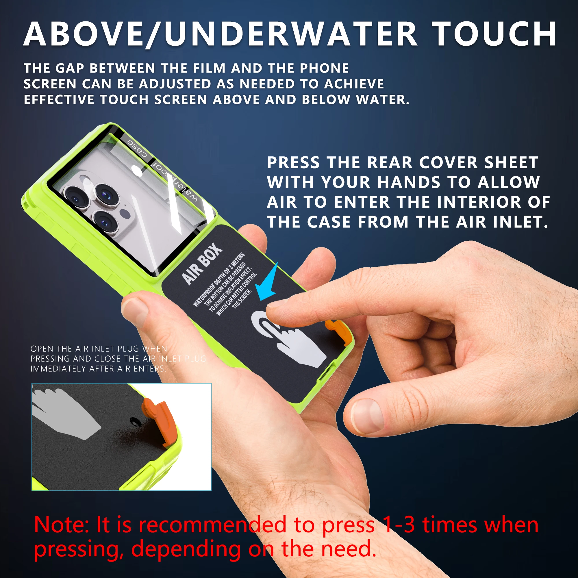 Touchscreen IP68 Wasserdichte Handytasche, Unterwasser-Schutzhülle mit Trageband, geeignet für Handys bis 6,9 Zoll. – Detail 3