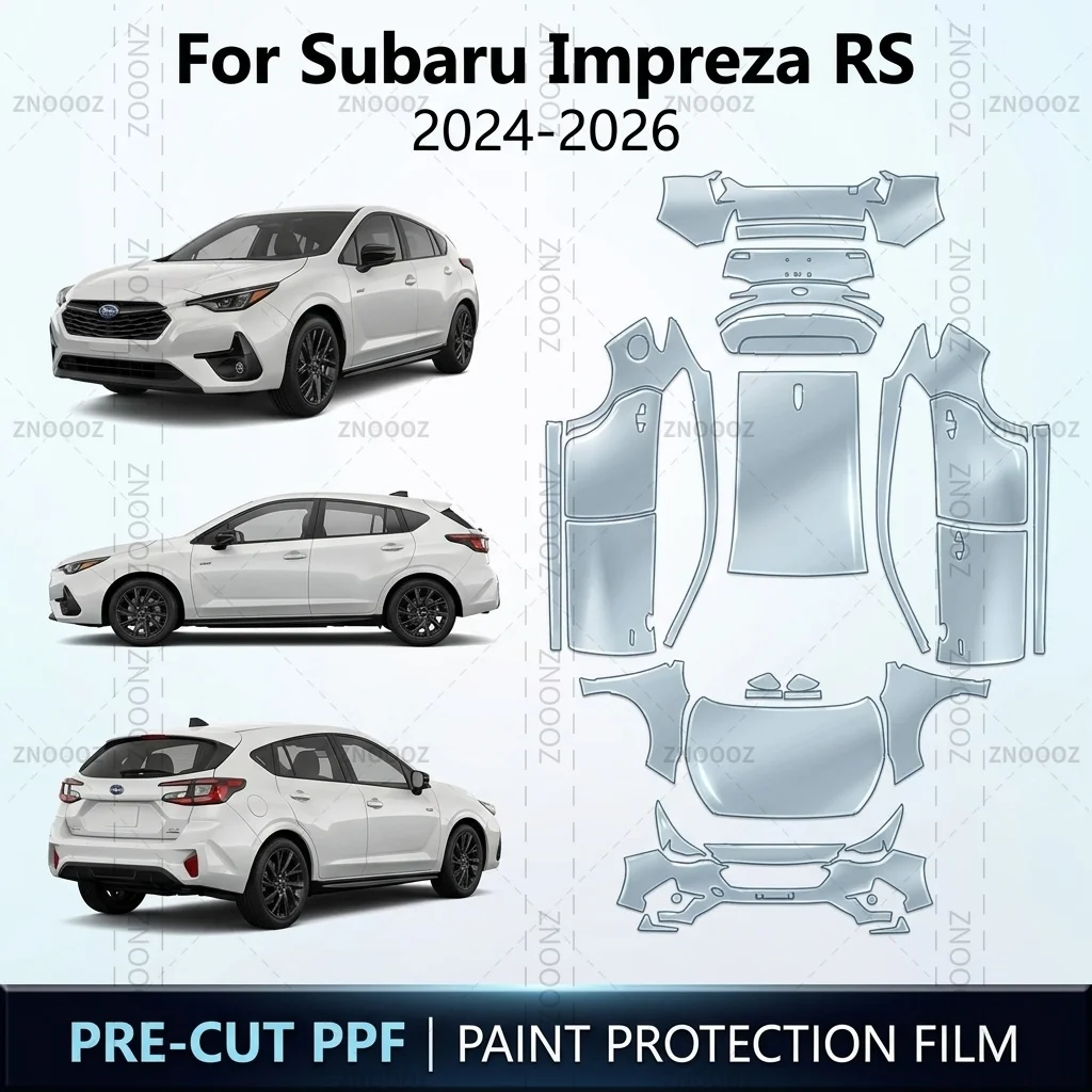 Für Subaru Impreza RS 2024-2026 Vorgeschnittene PPF Lackschutzfolie Selbstheilende TPU Hochglanz-Klare Mattschwarze Vollfahrzeug-Schutzfolie