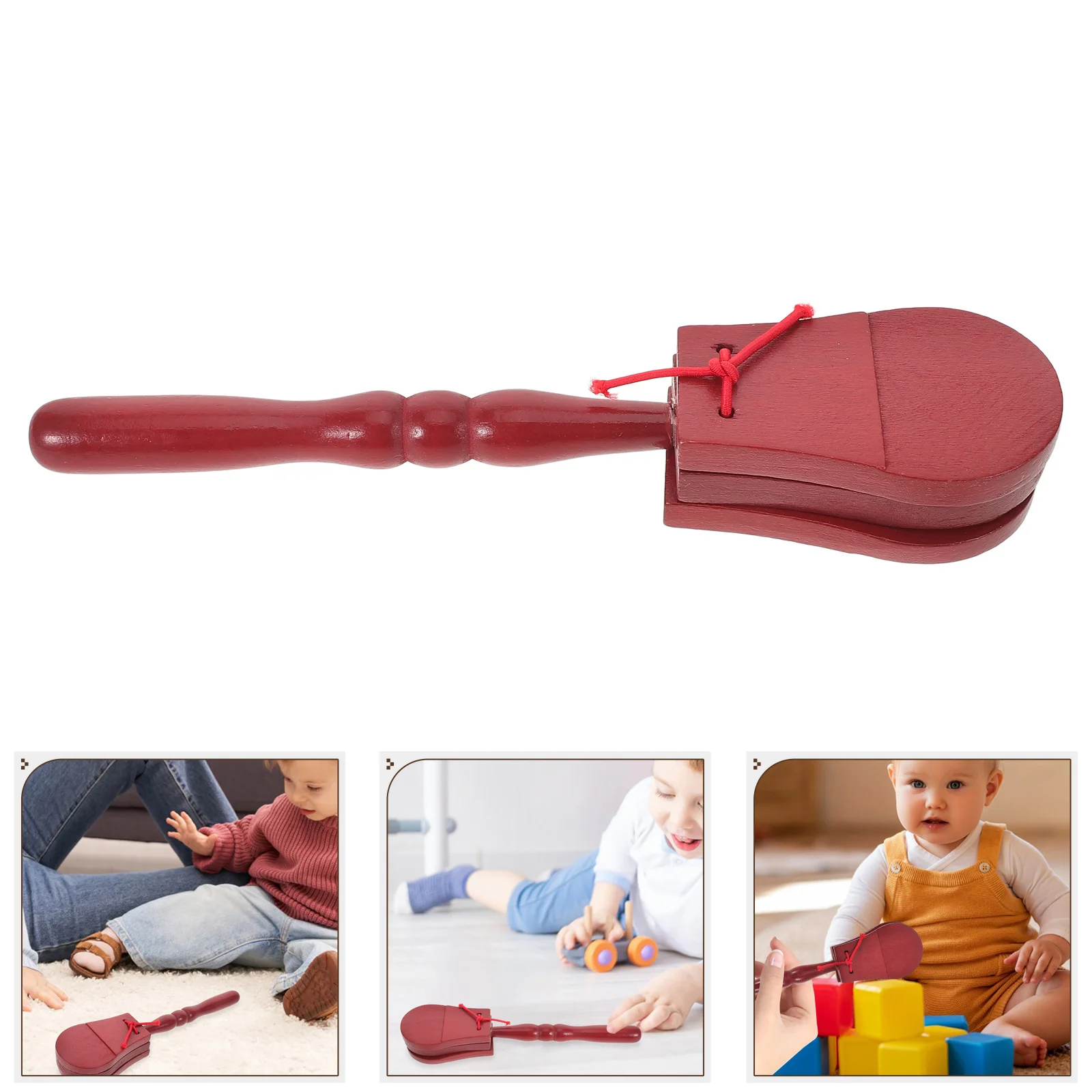 Castañuelas de madera para niños, instrumento de percusión, instrumentos musicales para niños, juguetes para niños pequeños