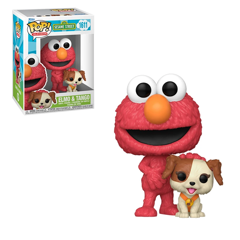 Sesame Street Funko Pop Elmo Cartoon Cookie Monster Model Kids Toys Collect Desktop Ornament Accessory Doll Boys Gifts