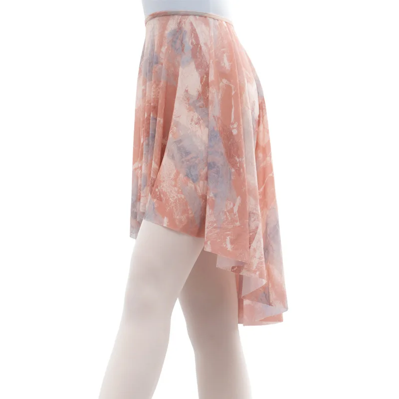Adjustable Irregular Women Ballet Skirt Soft Mesh Dance Wrap Long Mesh Ballet Tutu Dress Skate  Buckles Ballerina Skirts