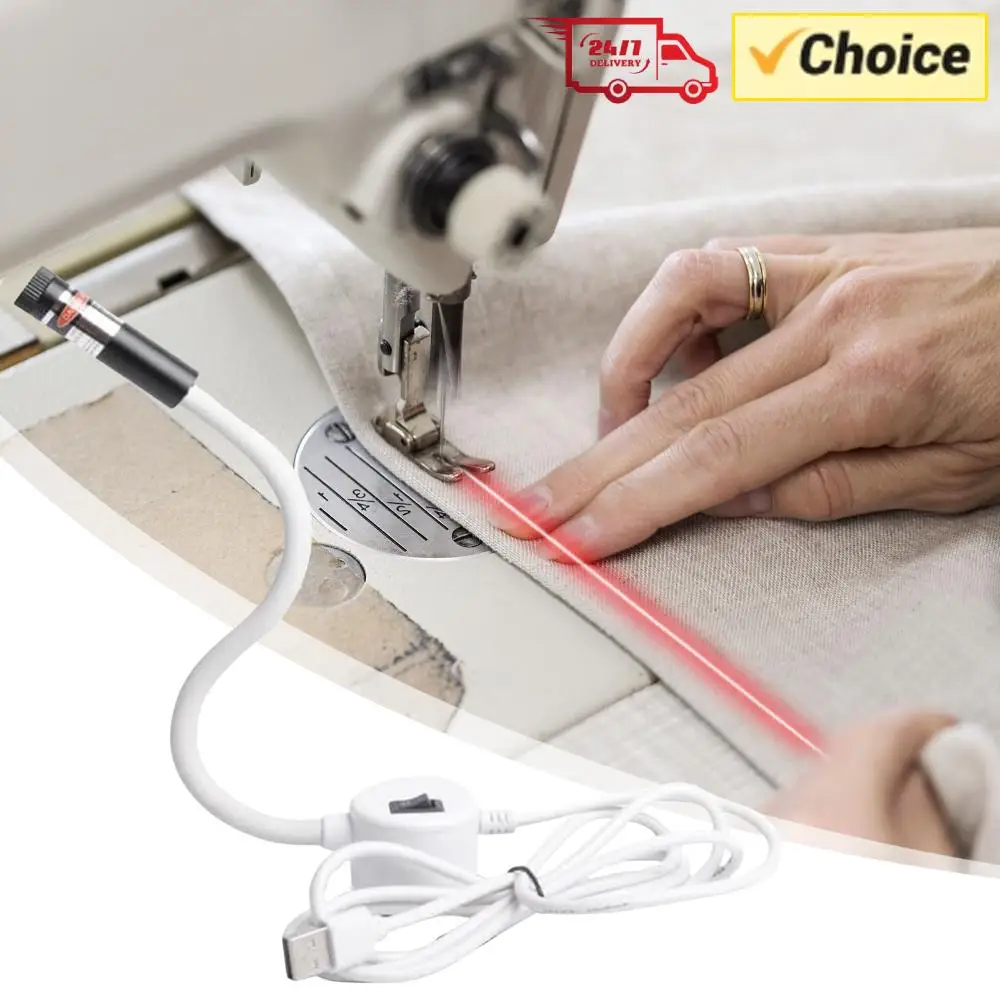 

Line Red Positioning Light with Adjustable Dot/Straight Line/Crosshair Light Magnetic Attachment for Precise Stitching