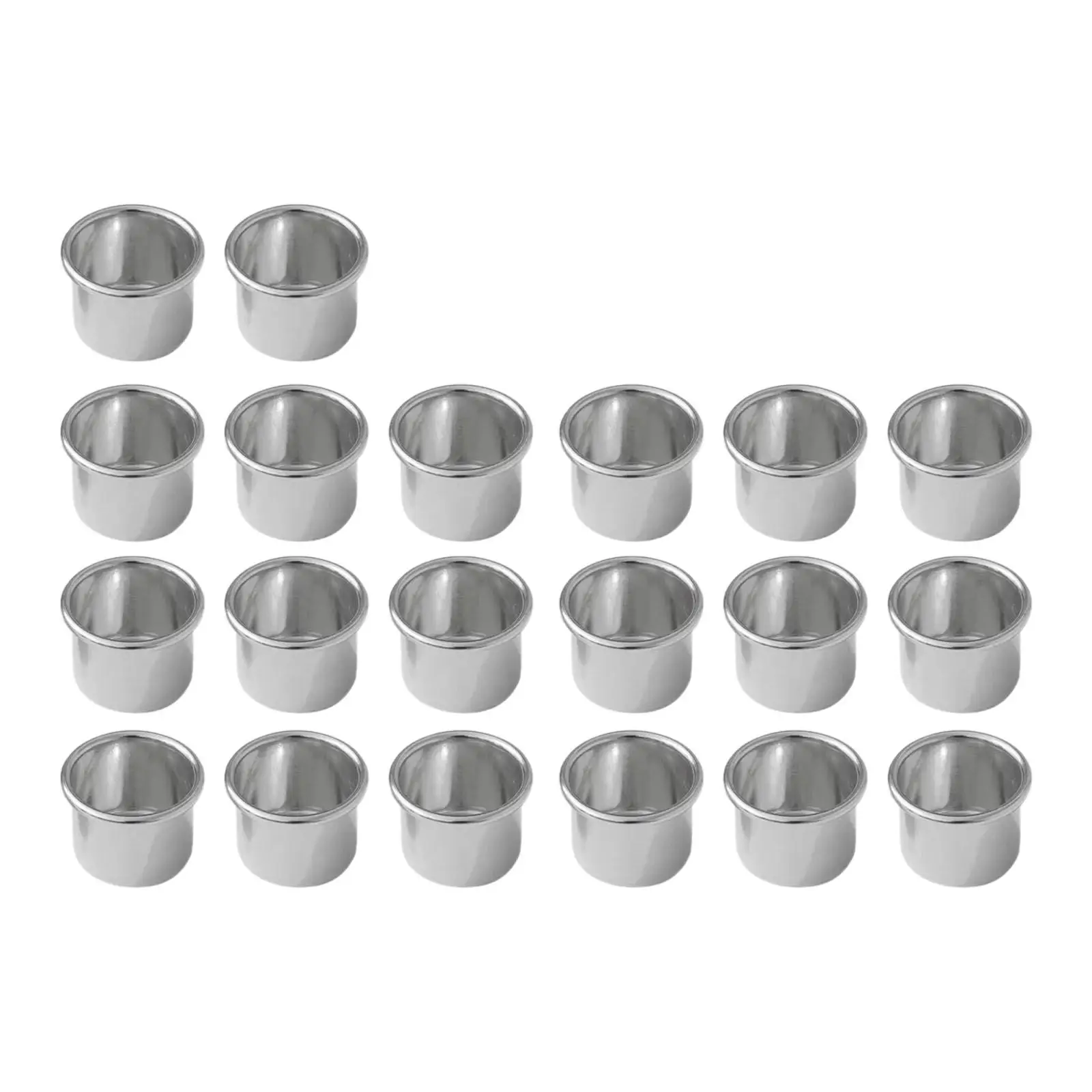 20x Candle Cup Candle Making Decorative Metal Candlestick Candle Holder for Banquet Birthday Living Room Parties Thanksgiving