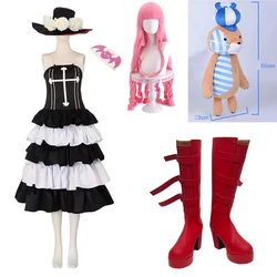 SingXeng Anime Perona Cosplay Costume for Women Girl French Dress Halloween With Hat Uniform Suit