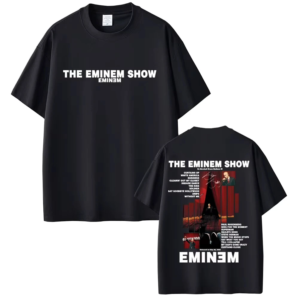 Rapper Eminem The Eminem Show Album 2025 T-shirt Men Women Fashion Hip Hop Oversized T Shirt Male Casual Cotton Vintage T-shirts