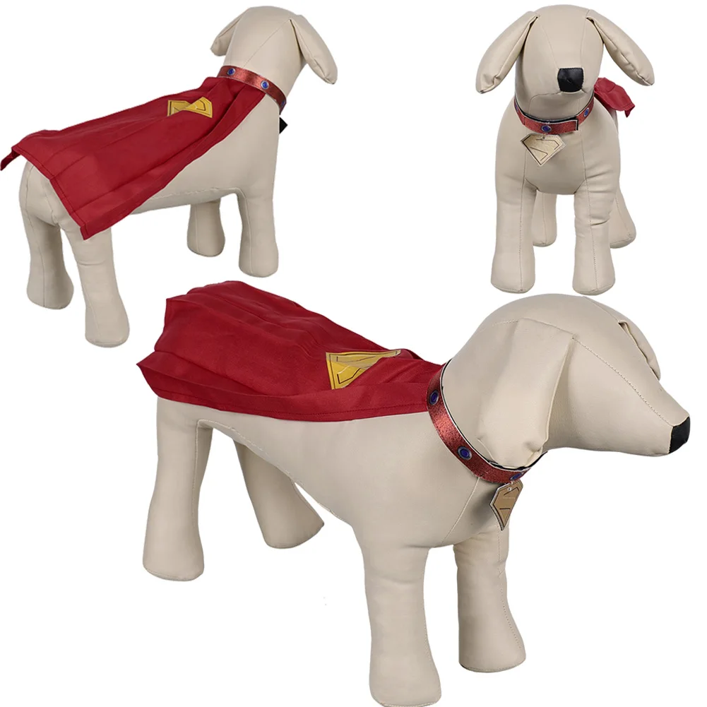 

Костюмы для щенков и собак Superdog Krypto, косплей, красный плащ, 2025 год, фильм, мужской костюм супергероя Кларка, маскировочный костюм, ролевая игра для домашних животных на Хэллоуин
