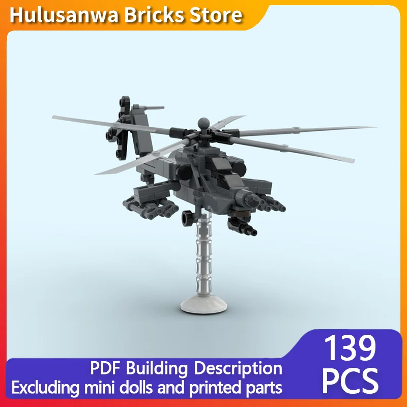 

Mi 28 Havoc Armed Helicopter Model MOC Building Bricks War Equipment Modular Technology Gifts Holiday Assemble Children Toy Suit