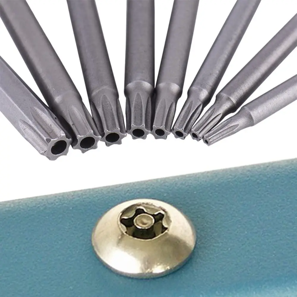 Imagem -04 - Torx Magnético Cabeça Parafuso Driver Bit Conjunto Polegada Hex Shank 150 mm Segurança Inviolável Estrela Ponto Chave de Fenda Kit Peças T8-t40
