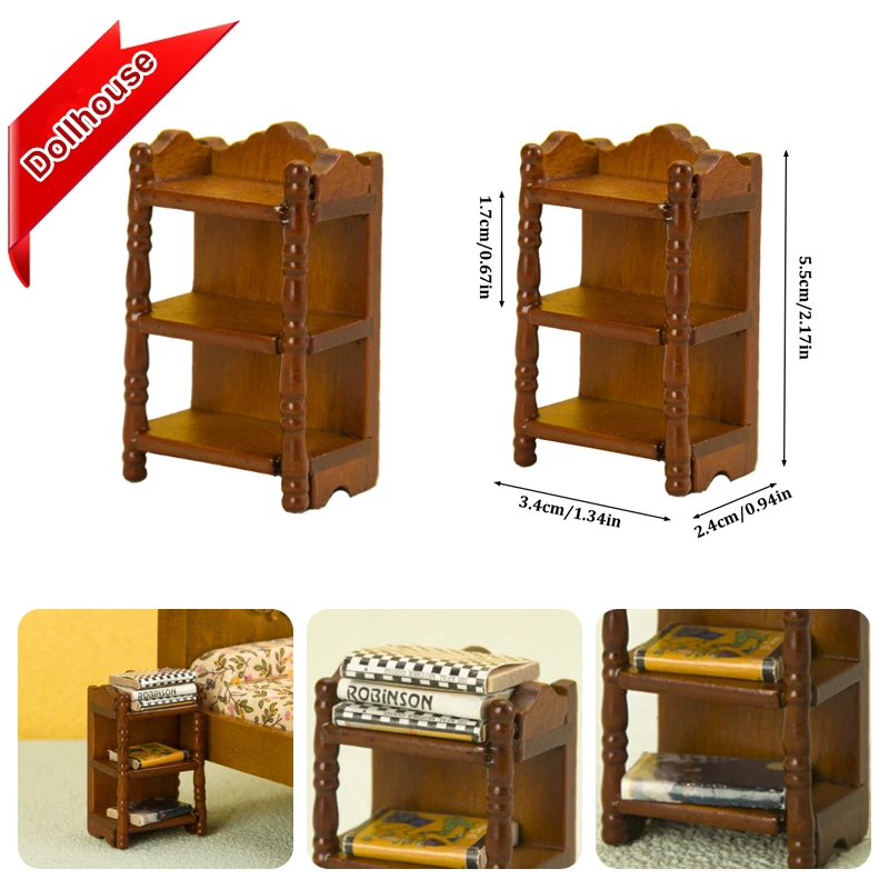 1:12 Puppenhaus Miniatur Nachttisch Lagerregal Nachttisch Möbel Schlafzimmer Modell Dekor Spielzeug Puppenhaus Zubehör