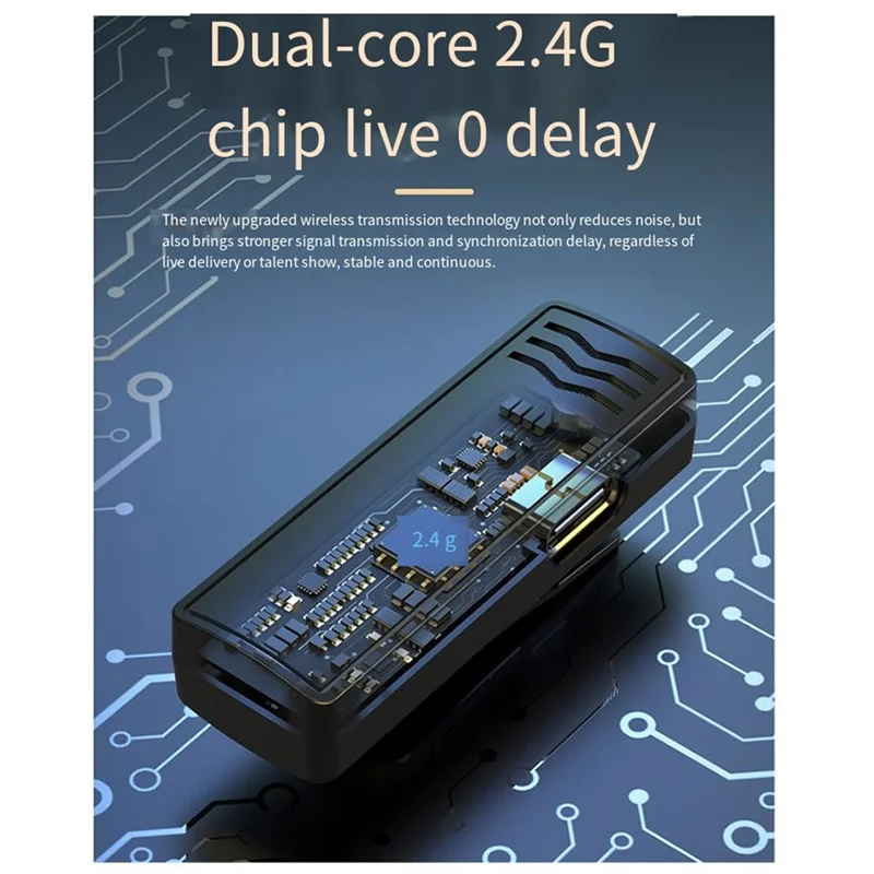 -RRKK Novo 2.4G Sem Fio Três Em Um Microfone de Áudio Inteligente Mini Externo Transmissão Ao Vivo Microfone de Computador Vlog Ao Vivo Em