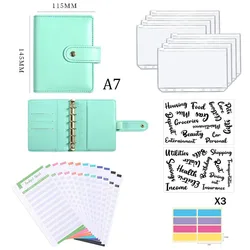 2023 Budget Binder with Zipper Envelopes Organizer with Cash Envelopes for Budgeting Saving Money A7 Planner with 6 Pockets