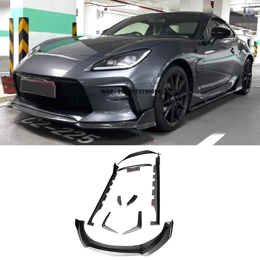 

2022-2024 for-Toyota GR86 BRZ Body Kits Real Carbon Fiber Toms Style Front Bumper Lip Side Skirt Rear Diffuser Canard New