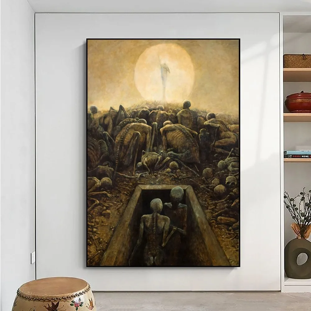 Zdzislaw Beksinski Art Poster Club Kraft Paper Prints Rules Poster Vintage Home Room Cafe Bar Art Wall Decor Aesthetic Painting