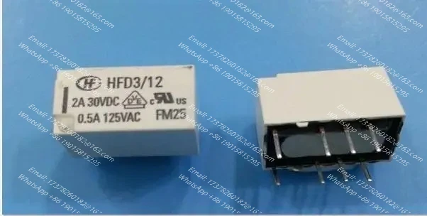

ГОРЯЧАЯ НОВОЕ реле HFD3/12-S HFD3/12 HFD312S HFD3-12-S 12 В постоянного тока 12 В 12 В 2 А 125 В переменного тока 8 контактов