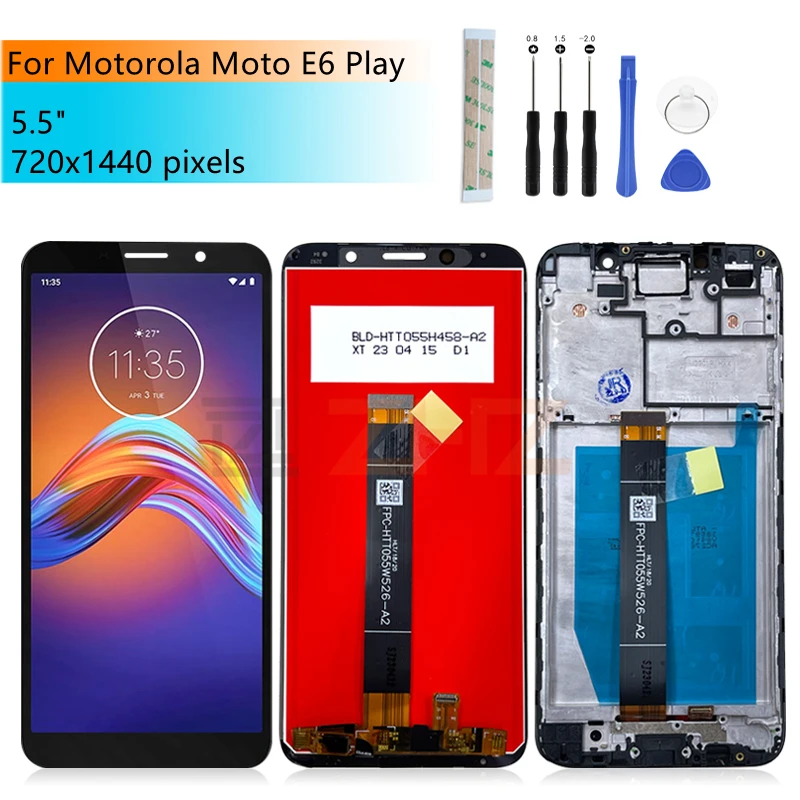 For Motorola Moto E6 Play LCD Display Touch Screen Digitizer Assembly For Moto E6 Play Display Replacement Repair Parts 6.5\