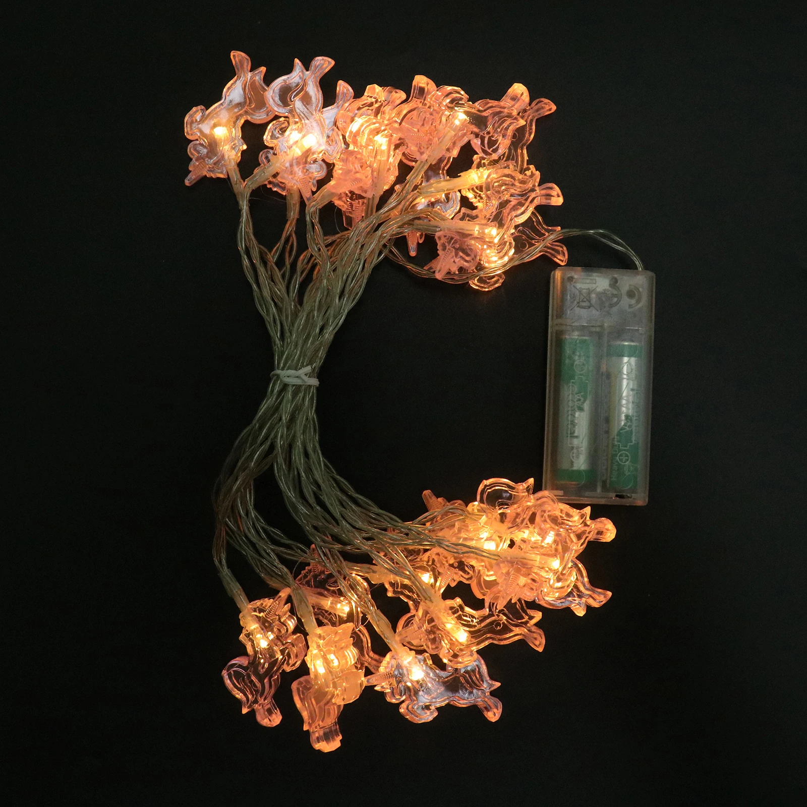 Lampki LED Jednorożec 20 LED Różowe Lampki Fairy LED do Sypialni Ogród Dekoracja Ogrodowa na Imprezę Ciepła Biel Ślizgacze