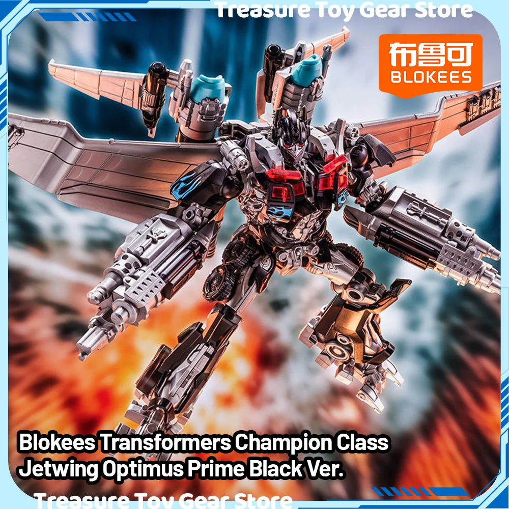 Blokees Transformers Champion Class Jetwing Optimus Prime Black Ver. Building Block Assemble Model Articulated Action Figure