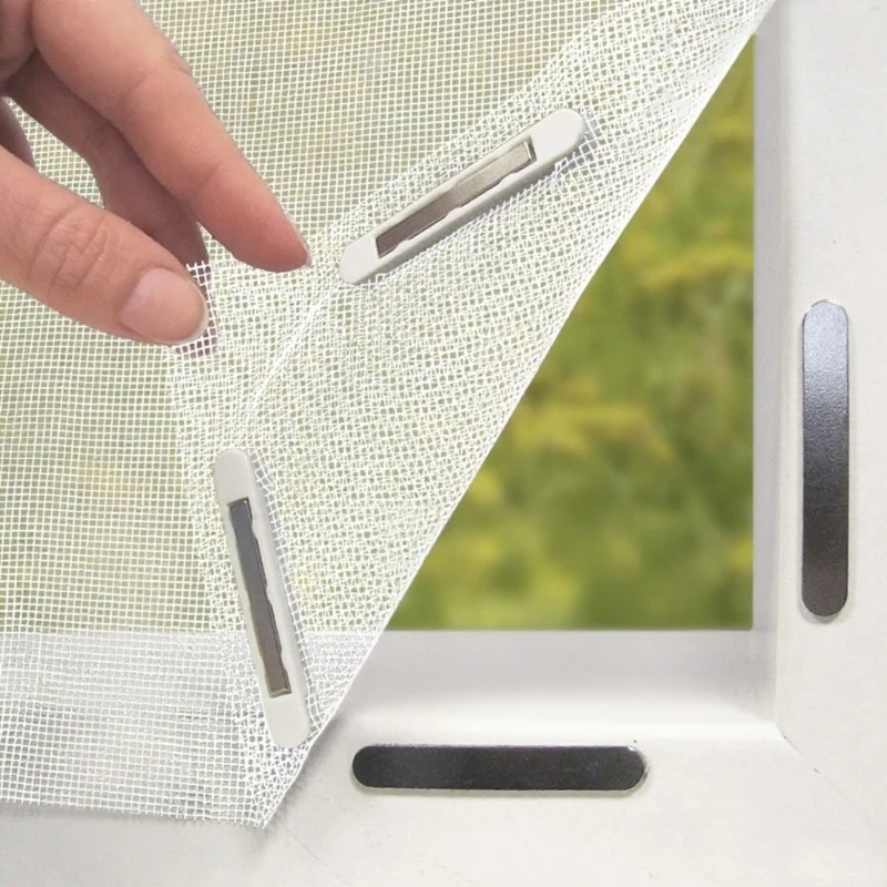 Adjustable Window Screen DIY Fiberglass Mesh Netting With Magnets For Insect Easy Installation 87HA