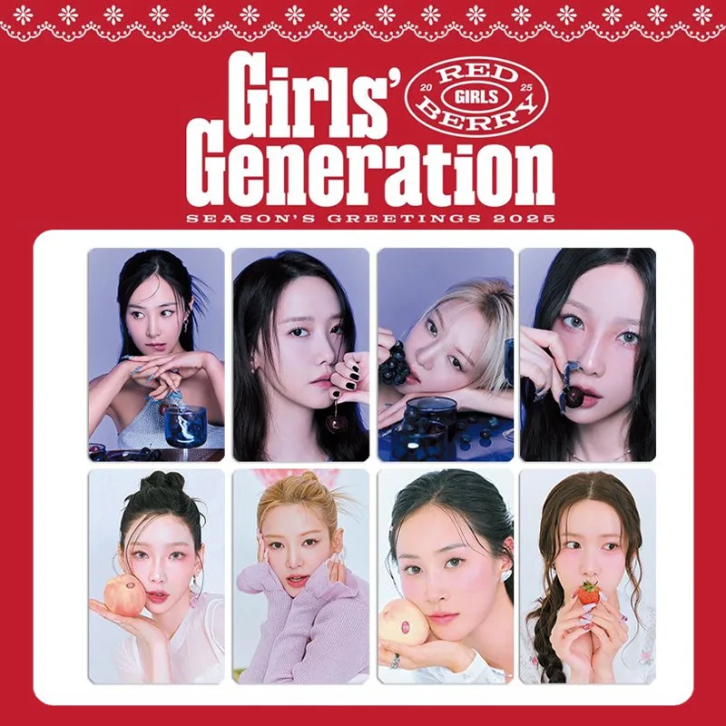 

Kpop 4pcs Girls' Generation 2025 SEASON’S GREETINGS BEHIND Card Taeyeon Jessica Jung Hyoyeon Yoona Fans Collection Photocards