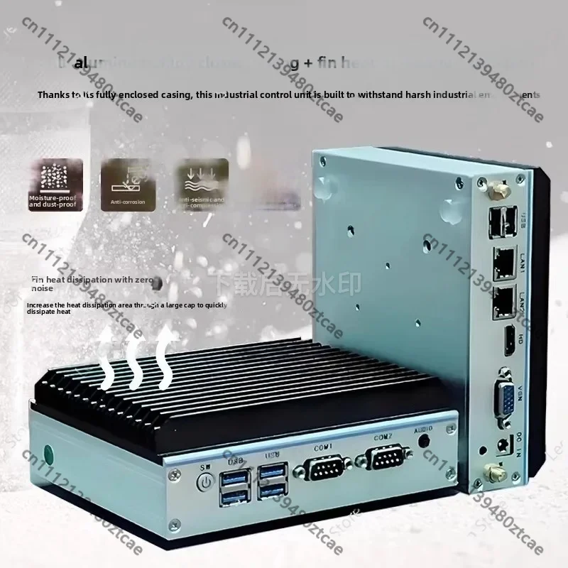 N100 Quad Core Mini Industrial PC Dual LAN RS485 Serial Port Industrial Control Computer