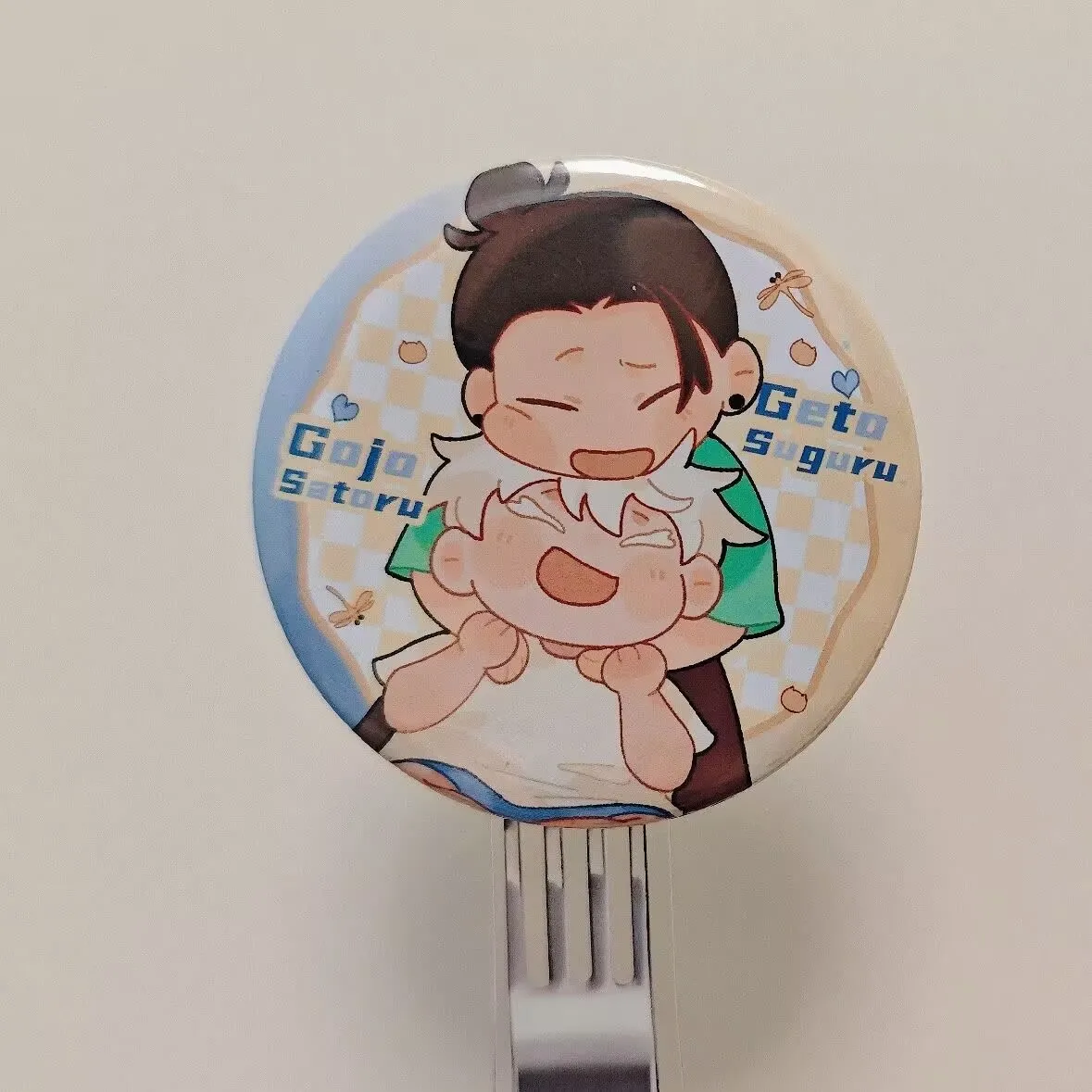 『呪術廻戦』グッズ、「五条悟雪」バーバッジ、ブリキブローチ、バックパックペンダント、2D餅