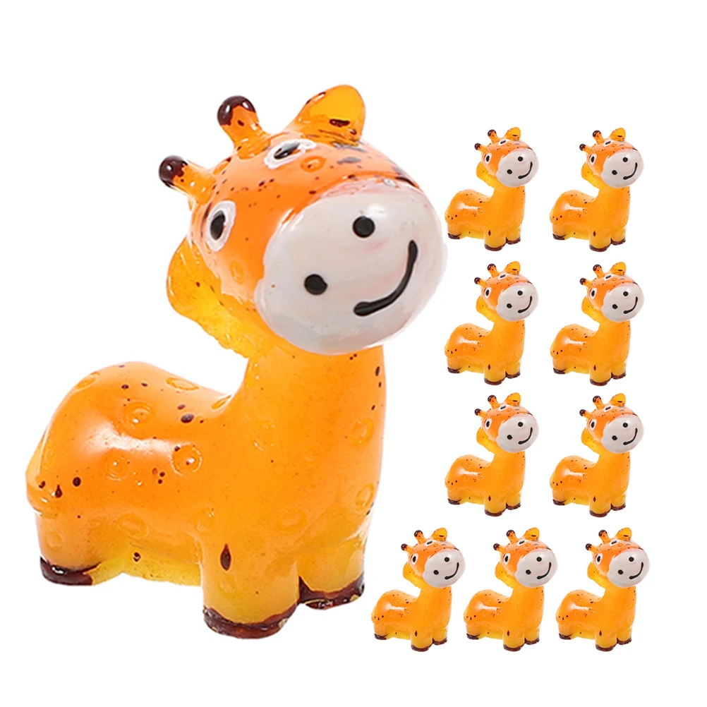 

10 Pcs Deer Decor for Home Ornament Toy Animals Miniature Fairy Garden Figurines