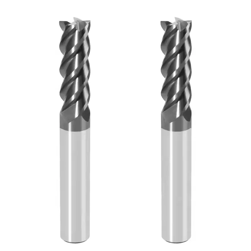 HRC58 Solid Carbide End Mill For Steel 4 Flute Milling Cutter Machining Cutting Tool CNC Router Bits D4 5 6 8 10 1214 16 18 20MM