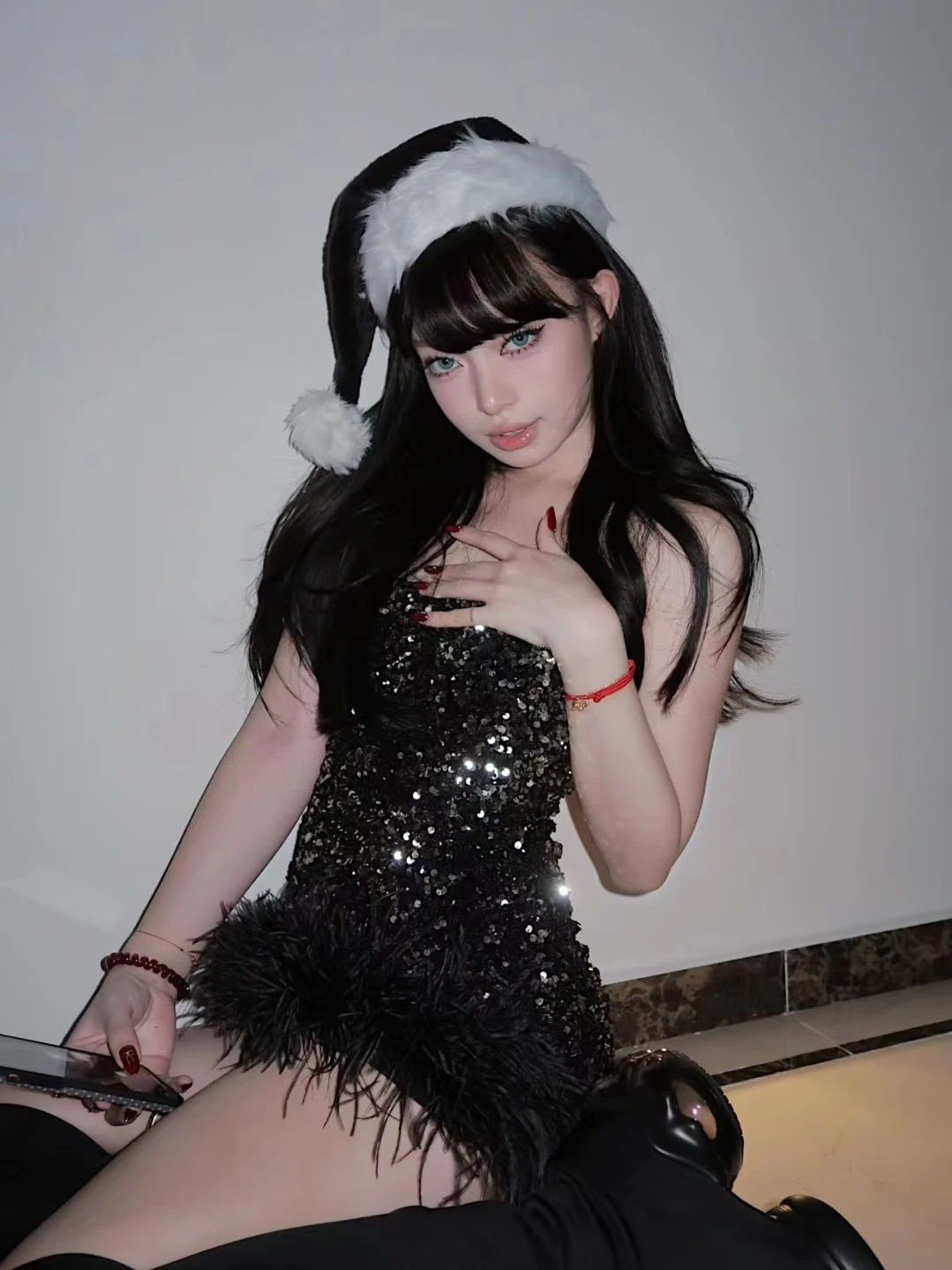 Christmas Party Dress Santa Claus Cosplay Costume For Women Xmas