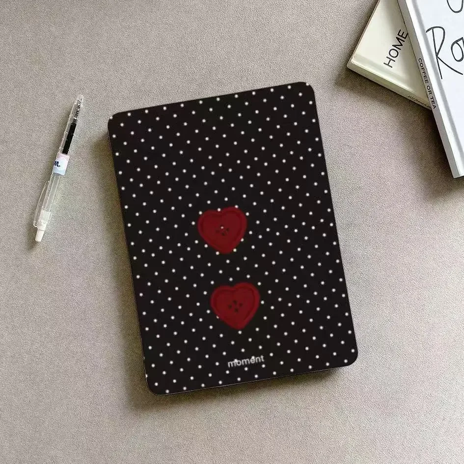

Чехол для планшета Polka Dots Love для iPad Pro 11, 12.9, 13, 8.3, M2, M4, M3, 9.7, 10.2, 5/6-го, 7/8/9-го, 10-го, 11-го поколений, Mini 6, 7, Air 3, 4, 5, 6, с подставкой
